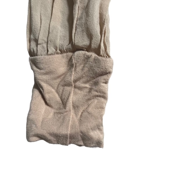 BEBE TAN LONG SLEEVE PLUNGING V NECK CUTOUT BODYSUIT BLOUSE SIZE XS - Picture 3 of 8